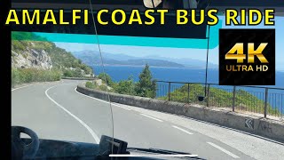 Amalfi Coast BUS RIDE  Driving Skills  4K Costiera Amalfitana in bus [upl. by Virginie]