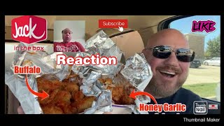 Reaction to Jack In The Box NEW Crispy Wings Buffalo amp Honey Garlic Sriracha Are they a good deal [upl. by Notsirb]