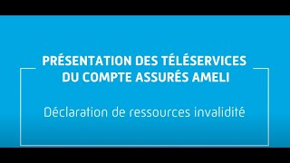 Déclarez vos ressources pour votre pension dinvalidité [upl. by Seabrooke]