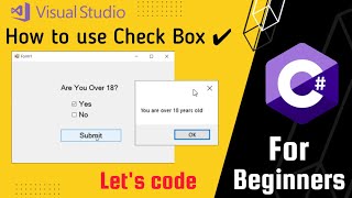 How to use checkbox in window form  C net  Visual Studio  Imesh Lk [upl. by Kliber]