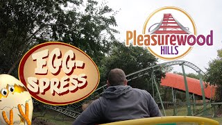 POV of EggSpress at Pleasurewood Hills  formally Ladybird Coaster  Rattlesnake   4k Hypersmooth [upl. by Yrellav]