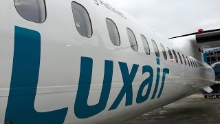 Luxair  Dash8 Q400  LCYLUX  Economy [upl. by Hgielrac]