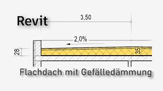 Revit  Flachdach mit Gefälledämmung [upl. by Romain]