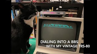 Dialing a BBS with a TRS80 in 2024 [upl. by Nomae]