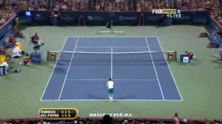 Montreal 2009 SF  Roddick vs Del Potro Third set [upl. by Auberon]