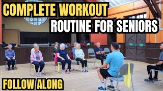 Full Body Workout for Over 60s  60Minute Follow Along for Strength amp Flexibility For Seniors [upl. by Marcellus340]