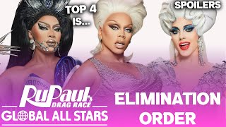 GLOBAL All Stars FINAL Elimination Order amp TOP 4  RuPauls Drag Race [upl. by Ethelstan]