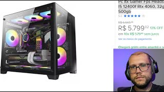 Pc Itx Gamer Fps Headshot I5 12400f Rtx 4060 32gb 500gb [upl. by Anitsrhc]