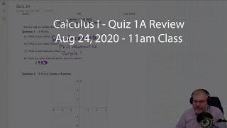 Quiz 1A 11am Review [upl. by Nasya]