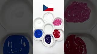 Mixing Czechia’s flag colors 45196 mixingcolours czechia usatoday asmrsounds [upl. by Emelin]