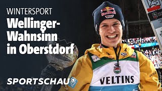 Vierschanzentournee Wellinger fliegt und siegt in Oberstdorf  Sportschau [upl. by Ellerol]