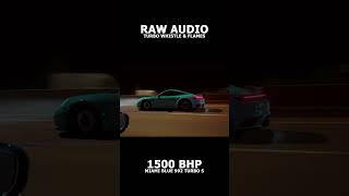 RAW SOUND amp FLAMES 1500 BHP 992 TURBO S IN MIAMI BLUE shorts esmotoruk 911turbos ES1300 [upl. by Attah]