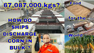 HOW DO CARGO SHIPS DISCHARGE CORN IN BULK  PRECAUTIONS  CHIEF Red SEAMAN VLOG EP10 [upl. by Dehnel]