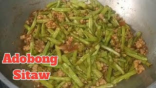 Adobong Sitaw  Adobong Sitaw with Pork Giniling Lutong Pinoy [upl. by Saerdna756]