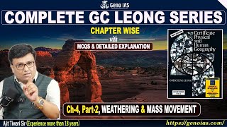 L12  Mastering GC Leong Chapter4 Part2 Weathering amp Mass Movement MCQs with Solutions weather [upl. by Ian]