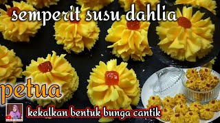 CARA BUAT BISKUT SEMPERIT SUSU DAHLIA DAN TIPS BUNGA KEKAL CANTIK sub engmoktihchannel [upl. by Alleinad]