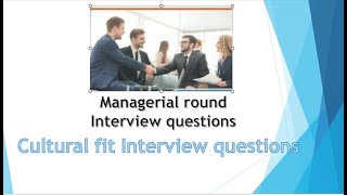 Managerial round Interview questions [upl. by Retnuh358]