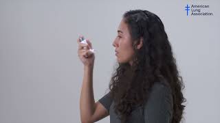 How to Use a MeteredDose Inhaler without a Valved Holding Chamber [upl. by Alroy376]