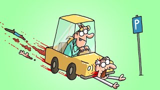 Parking The Car Gone WRONG  Cartoon Box 376  by Frame Order  Hilarious Cartoons [upl. by Aipmylo]