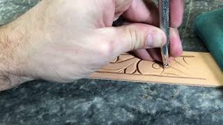 How to tool a western belt using only beginner tools [upl. by Lamaj]