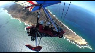 Powered Hang Glider in North shoreOahu HawaiiParadise air [upl. by Sosthina248]