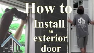 How to install an exterior door and jamb Replace Easy The Home Mender [upl. by Yrtnahc]