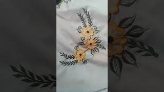 Beautiful pillow cover flower embroidery design achha laga to subscribe Karna na bhule [upl. by Tristis]