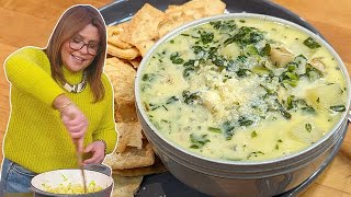 How to Make Rachs quotDipper Dinnerquot Potato Spinach and Artichoke Soup [upl. by Quiteris]