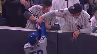 Yankees Fan Ejected For Ripping Ball From Mookies Glove [upl. by Nivrem]