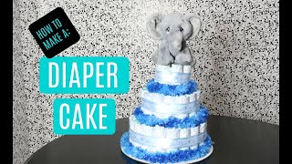 Supplies Needed To Make a Diaper Cake Centerpiece [upl. by Aivatra]