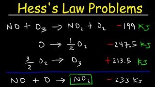 Hesss Law Problems amp Enthalpy Change  Chemistry [upl. by Fatima588]