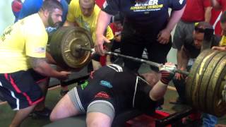 Jason Coker 2nd Bench Attempt 900 lbs [upl. by Lupiv]