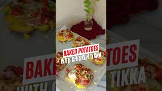 Baked Potatoes With Chicken Tikka bakedpotatoes short [upl. by Yruok929]