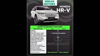 HONDA HRV SAFETY amp SECURITY FEATURES [upl. by Fesuy203]