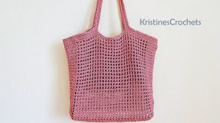 How To Crochet Simple Net Bag [upl. by Adnerol375]