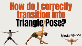 HOW DO I CORRECTLY TRANSITION INTO TRIANGLE POSE  ASHTANGA YOGA ASANA KITCHEN WITH DAVID GARRIGUES [upl. by Ailedamla169]