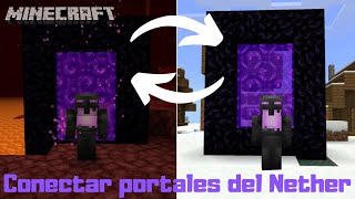 Cómo conectar portales del Nether en Minecraft Bedrock y Java 119 [upl. by Nevi]