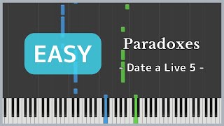 Paradoxes  Date a Live 5  Miyu Tomita Piano Sheet Music  Easy  Beginner [upl. by Assiluj]