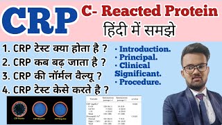 CRP Test  CReacted Protein CRP Test  CRP Test In hindi  High सीआरपी लेवल का क्या मतलब होता है [upl. by Cirone]