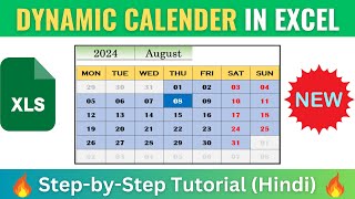 How to Create a Dynamic Calendar in Excel  No VBA exceltutorial excel [upl. by Rednasyl]