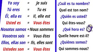 Conjugaison du verbe Être SER en espagnol    Phrases   Leçon despagnol pour débutants [upl. by Mahtal259]