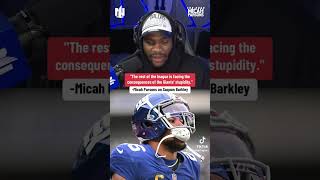 Micah Parsons on Saquon Barkley micahparsons nfl podcast saquonbarkley eagles giants [upl. by Yvonne]