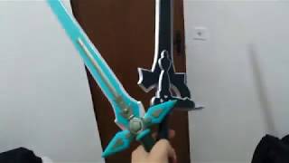 Espadas do Kirito  Elucidator e Dark Repulser  Unboxing  Sword Art Online [upl. by Hollis]