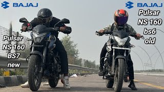 Bajaj Pulsar Ns 160 BS7 vs Pulsar Ns 160 bs6  long drag race comparison 🔥🥵  Watch now  bajaj [upl. by Luapnhoj233]