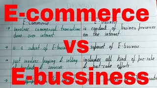 Ecommerce vs Ebussinesse commerce vs e businessecommerce and ebusinessE commerceE bussiness [upl. by Ytsirt]