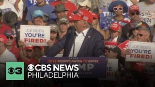 Chaos erupted at Pennsylvania rally as shots fired inuring former President Trump [upl. by Lyndes]