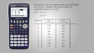 Paired Sample tTest  Casio fx9750GII [upl. by Mccahill]