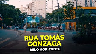 RUA TOMÁS GONZAGA  LOURDES  BELO HORIZONTE  MG  NA RUA 4K [upl. by Einnaoj]