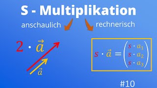 SMultiplikation bei Vektoren  Anschaulich und rechnerisch  10 [upl. by Porcia]