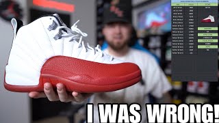 SITTING I WAS WRONG ABOUT THE JORDAN 12 “CHERRY” HERE’S WHY [upl. by Boj]